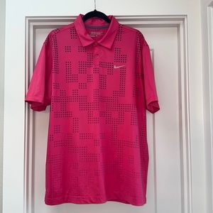 Men’s Pink Nike Golf Polo